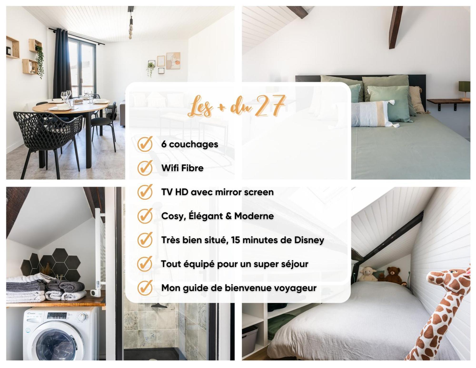 Le 27 - Appartement Cosy - Disney 15Min Crecy-la-Chapelle Εξωτερικό φωτογραφία